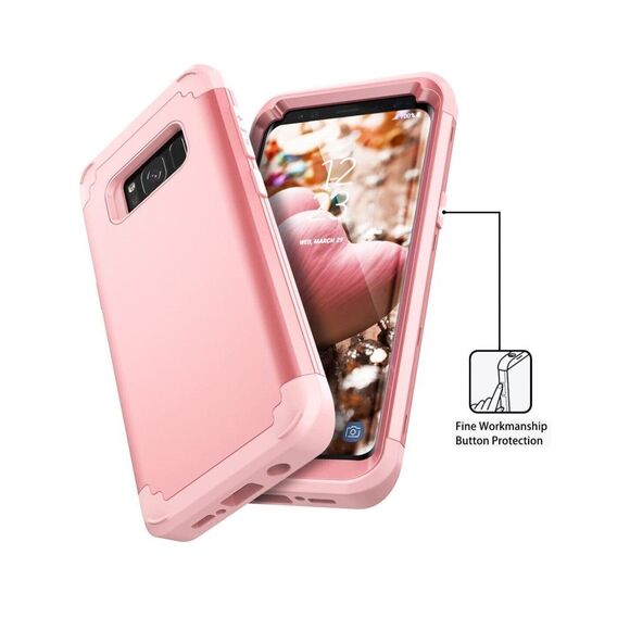 Pack of 4 Samsung Galaxy S8 Rose Gold Rugged Protective Phone Cases - Picture 6 of 8